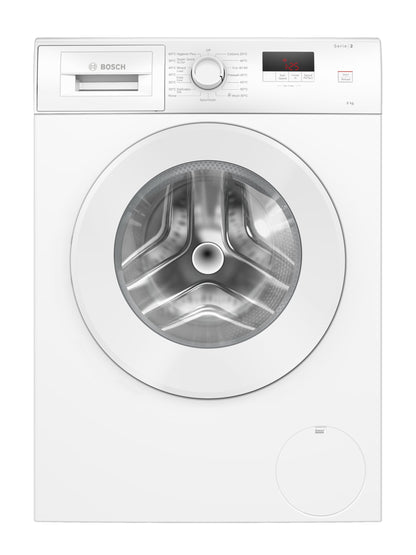 Bosch WGE03408GB Series 2, Free-Standing Washing Machine Front Loader, A Rated, 8 kg, 1400 rpm, Extremely Quick 15/30 Wash
