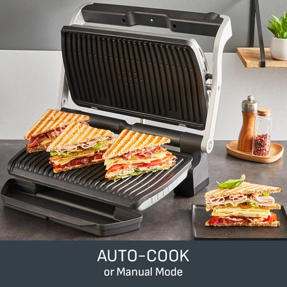 Tefal Optigrill Plus XL, 9 Cooking Programs, Measure Cook Technology, Temperature Intelligence, Removable Non-Stick Plates