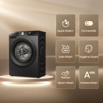 Hisense 3S Series WD3S8043BB3 Wifi Connected 8Kg and 5Kg Washer Dryer with 1400 rpm - Black - A-D Rated