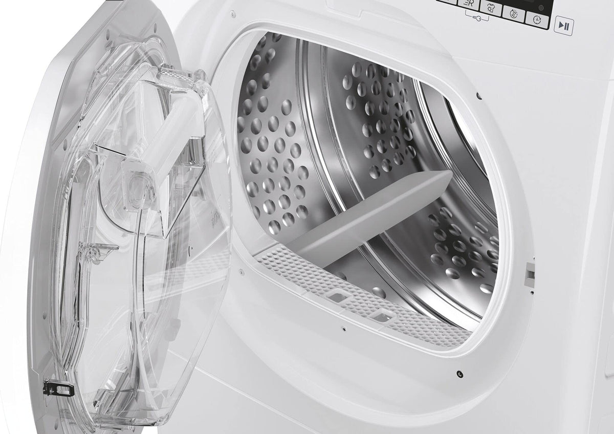 Hoover HLEC10DE H-Dry 300, 10kg, Condenser Tumble Dryer, Aquavision, White, Sensor Dry, NFC