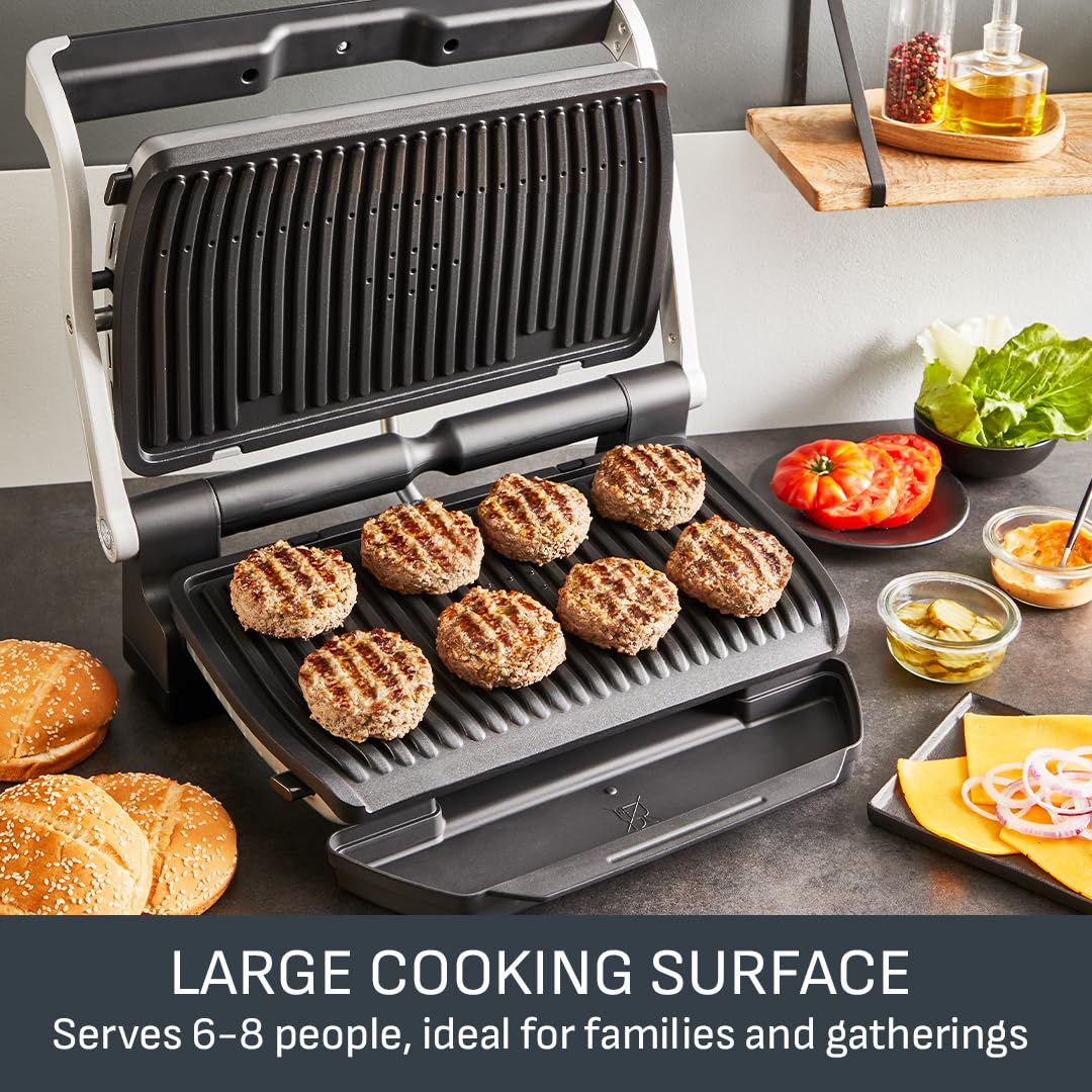 Tefal Optigrill Plus XL, 9 Cooking Programs, Measure Cook Technology, Temperature Intelligence, Removable Non-Stick Plates
