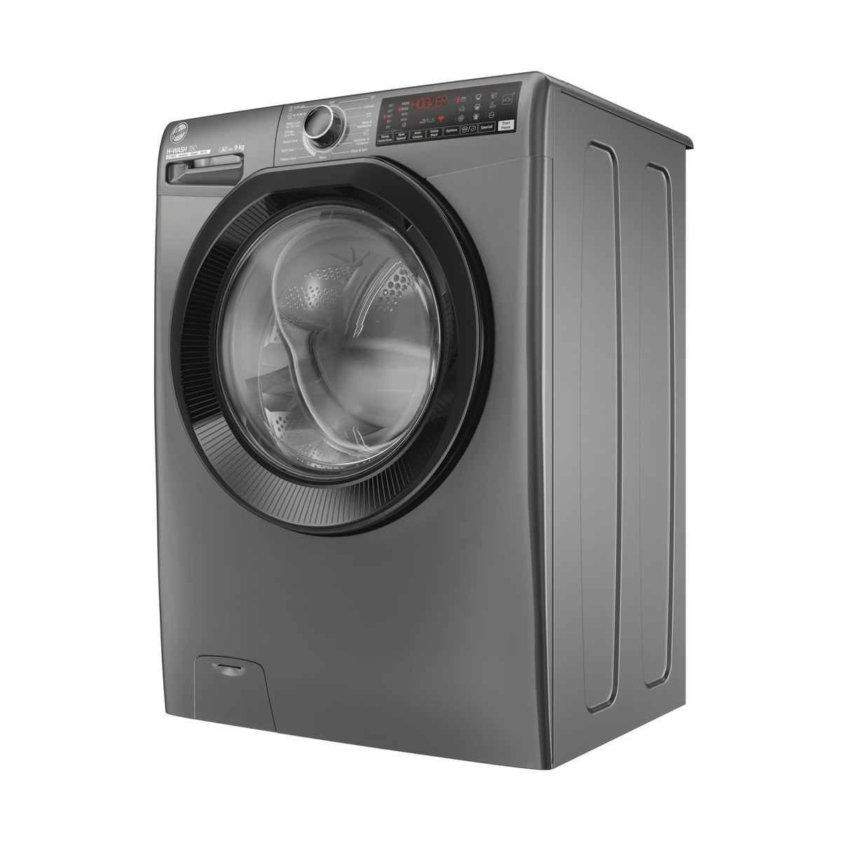 Hoover H-WASH 350 9kg Freestanding Washing Machine, 1400 RPM, A Rated, ECO-Power Inverter Motor, hOn App, 60 Programmes