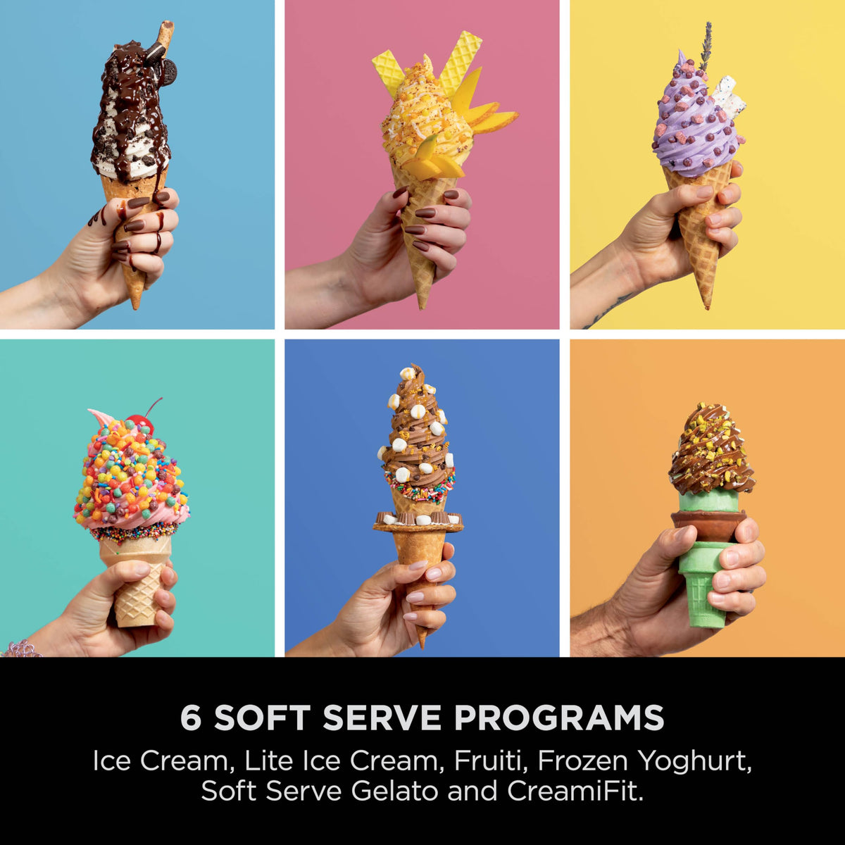 Ninja CREAMi Scoop and Swirl Soft Serve and Ice Cream Maker with 2x Tubs, 13 Functions, Makes Ice Cream, Soft Serve