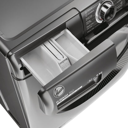 Hoover H-WASH 350 9kg Freestanding Washing Machine, 1400 RPM, A Rated, ECO-Power Inverter Motor, hOn App, 60 Programmes