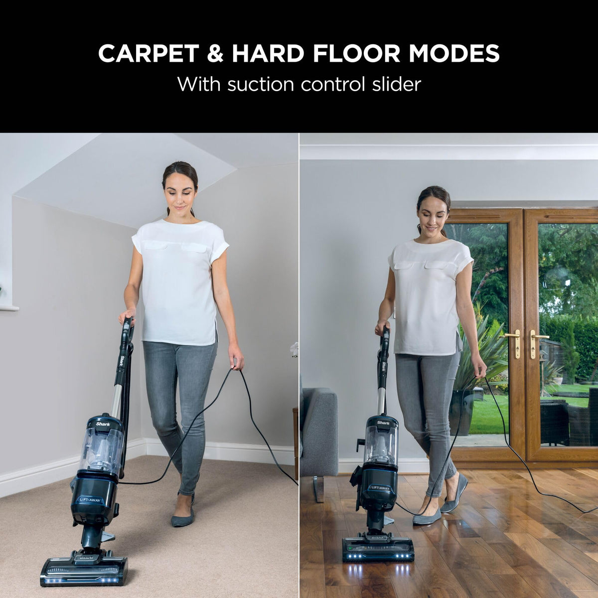 Shark Corded Upright Vacuum Cleaner 1.1L with Lift-Away Technology, LED Headlights, Anti-Allergen, 8m Cord, 750W, Crevice