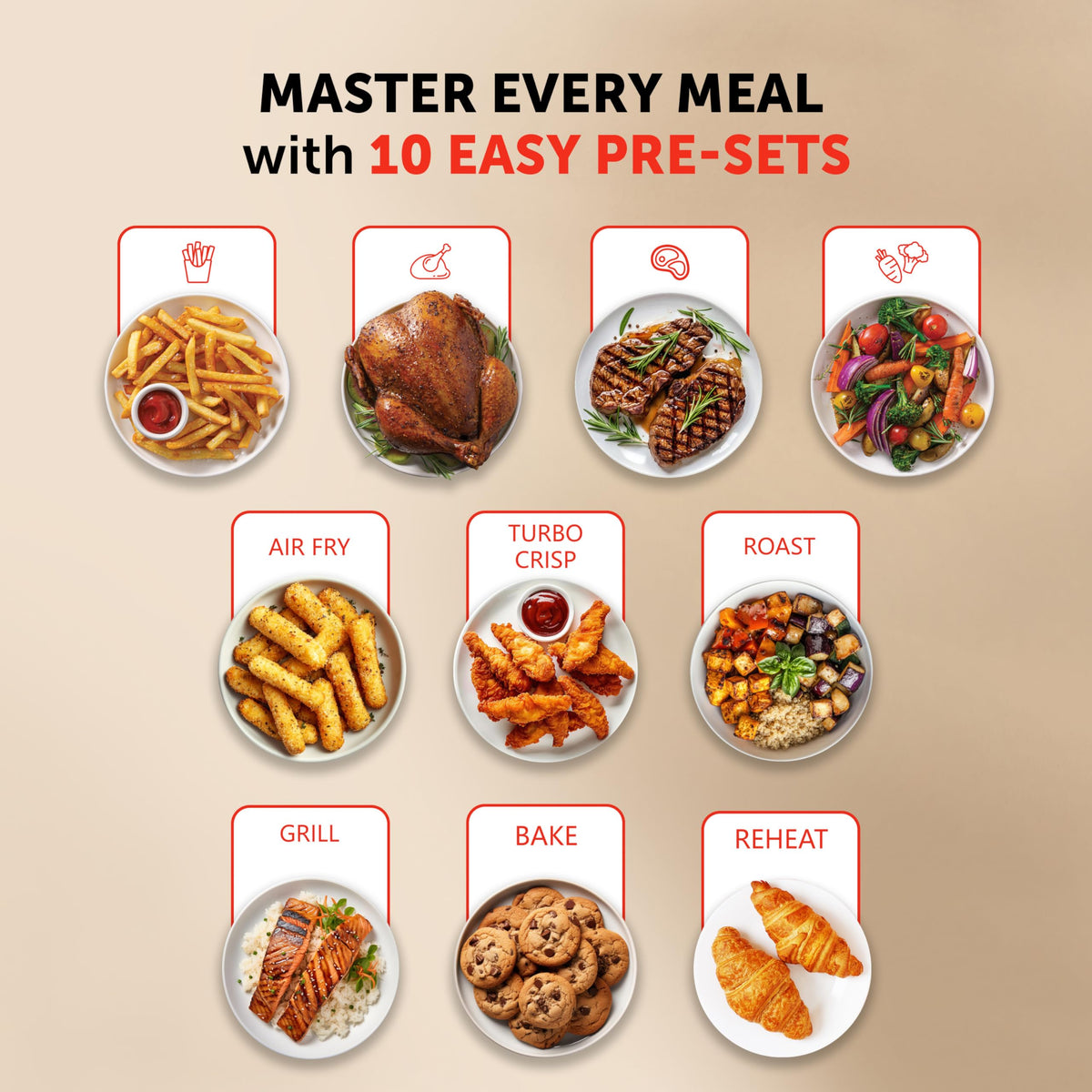 Breville Halo Flexi Air Fryer | Digital Dual Air Fryer Oven | 11L: Serves 10+ People | FryBakeGrillRoast & Reheat | 2400 W
