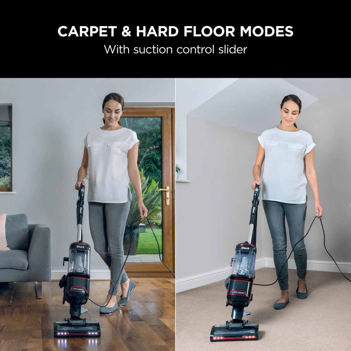 Shark Corded Upright Vacuum Cleaner 1.1L with Lift-Away Technology, Pet Model, LED Headlights, Anti-Allergen, 8m Cord, 750W, Pet