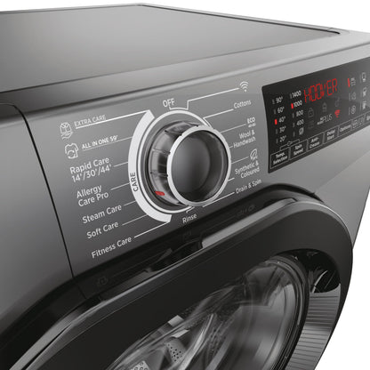 Hoover H-WASH 350 9kg Freestanding Washing Machine, 1400 RPM, A Rated, ECO-Power Inverter Motor, hOn App, 60 Programmes