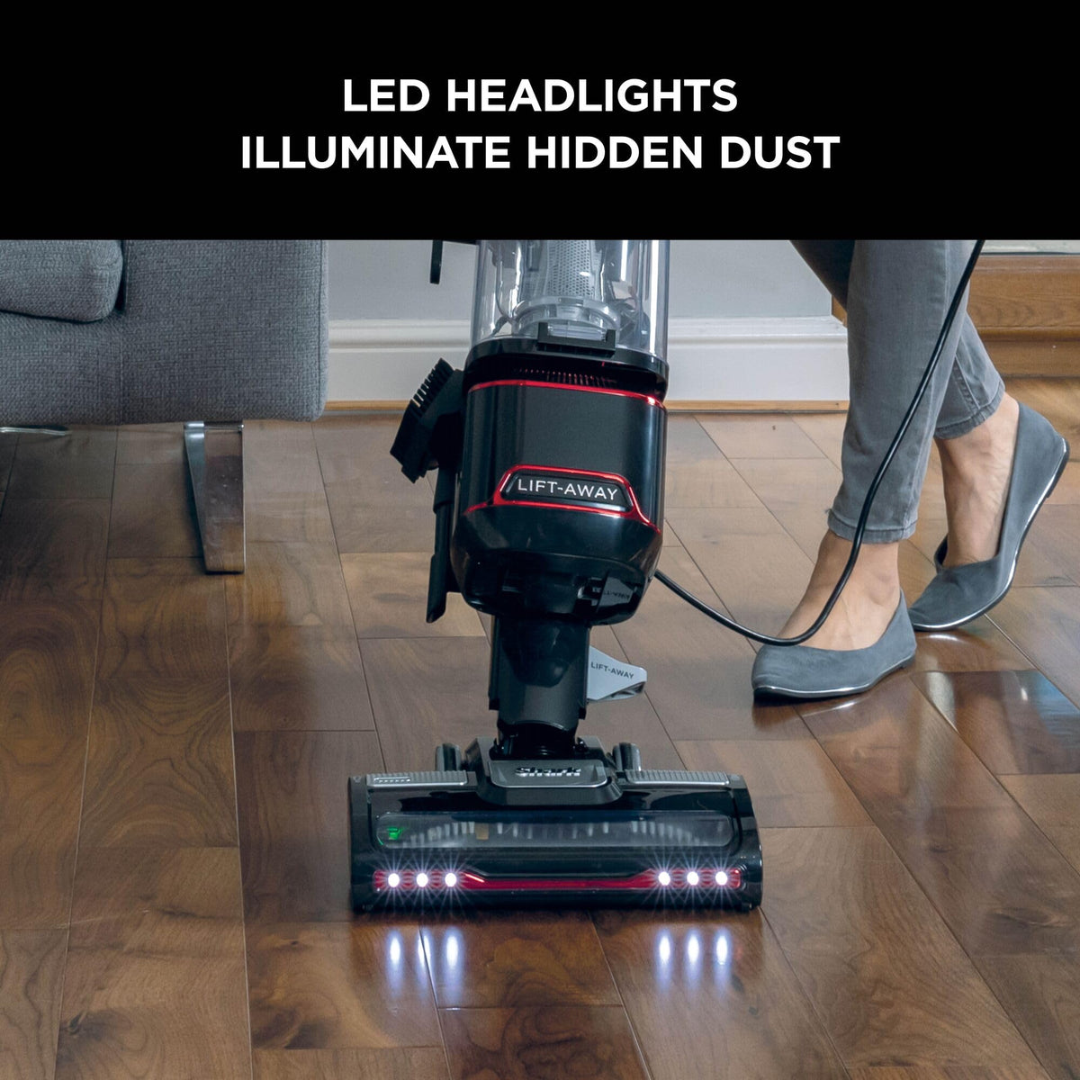 Shark Corded Upright Vacuum Cleaner 1.1L with Lift-Away Technology, Pet Model, LED Headlights, Anti-Allergen, 8m Cord, 750W, Pet