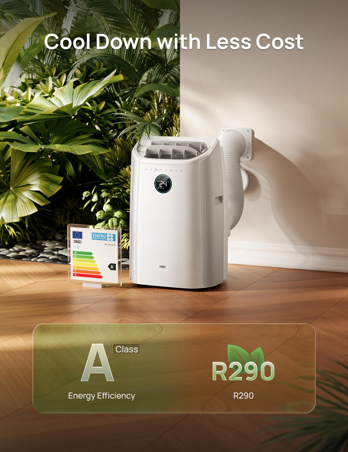DREO 10000 BTU Portable Air Conditioner, 3-in-1 Cool/Fan/Dry Quiet AC Unit for Bedroom/Office, Smart App/Voice/Remote Control