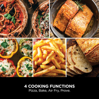 Ninja Artisan Electric Outdoor Pizza Oven & Air Fryer, 4 Functions: Pizza, Air Fry, Bake & Prove, 5 Pizza Settings, Includes 12-inch Pizza Stone